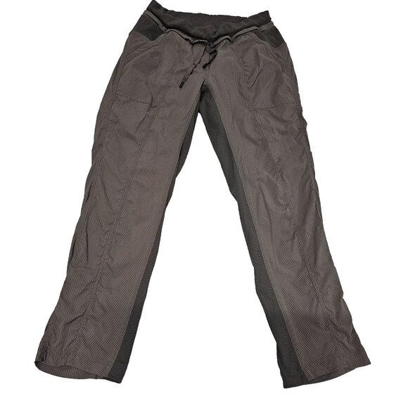 lululemon athletica Pants - Lululemon Athletica Women Crop Pants Size 8 Gray Drawstring Waist